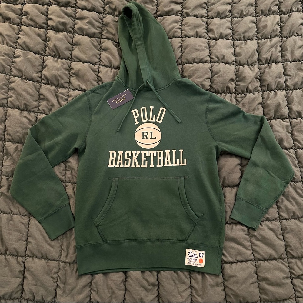 Polo Ralph Lauren “RL Basketball” Hoodie | Men’s Small | Green | NEW $148